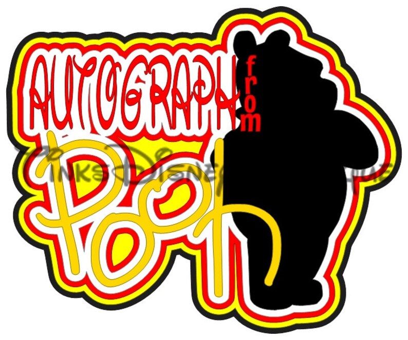 Download Disney SVG clipart Winnie the Pooh Autograph Title ...