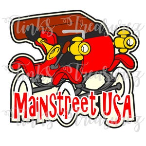 Corte digital SVG, PNG, Magic Kingdom Svg, WDW, arquivo bônus incluso, Main Street Car, título de scrapbook Svg, mouse Svg, TinksTreasurez