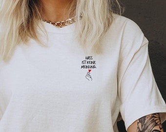 HASS ist keine MEINUNG T-Shirt, fck AfD, Antifa, anti afd, antifaschist, nie wieder ist jetzt, fuck nazis, kein Mensch ist illegal, fcknzs