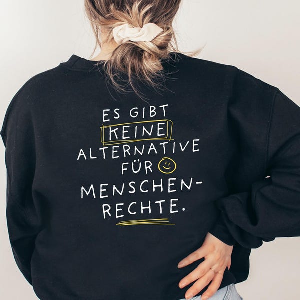 Sweatshirt „Keine Alternative für Menschenrechte“ | Antifa T-Shirt | FCKAFD Shirt | sweater| Gegen Rechts Kleidung, fcknzs