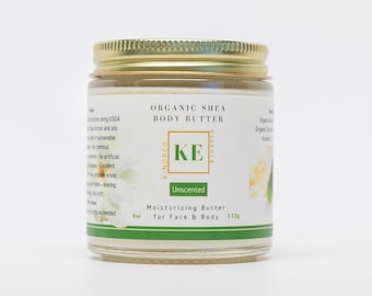 Kindred Essence Unscented Natural Organic Body Butter with Shea Butter