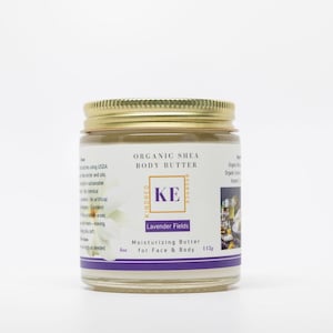 Kindred Essence Handmade Organic Moisturizing Shea Body Butter - Lavender