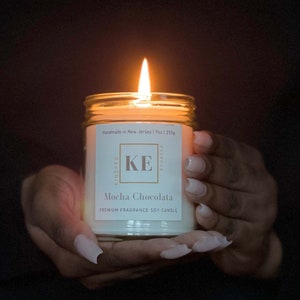 Kindred Essence Handmade Mocha Chocolata Premium Home Fragrance Soy Candle