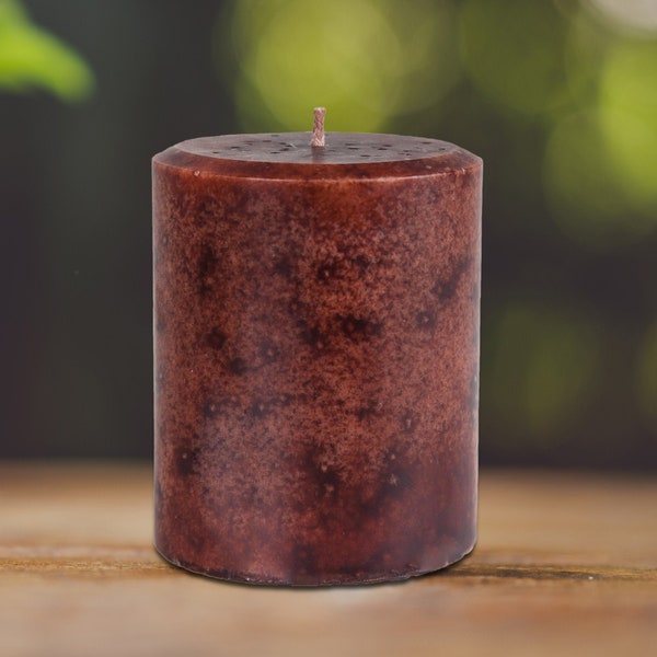 Bougie pilier parfumée au bois de santal, unisexe, 14 onces - 397 grammes | Fabriqué à la main par Kindred Essence