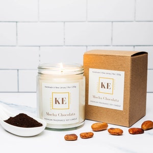 Kindred Essence Handmade Mocha Chocolata Premium Home Fragrance Soy Candle