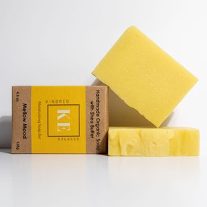 Mellow Mood Natural Organic Shea Butter Moisturizing Soap Bar -  4.5 oz - 128 grams