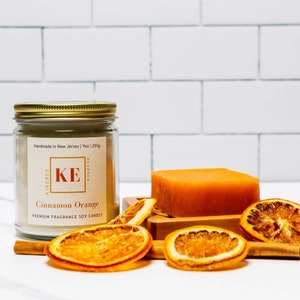 Kindred Essence 3-Piece Cinnamon Orange Spa Candle and Organic Soap Gift Set