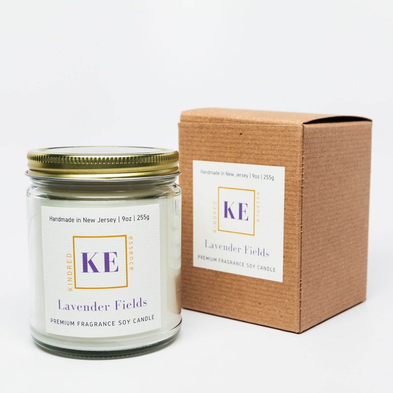 Kindred Essence Lavender Fields Soy Candle - Handmade
