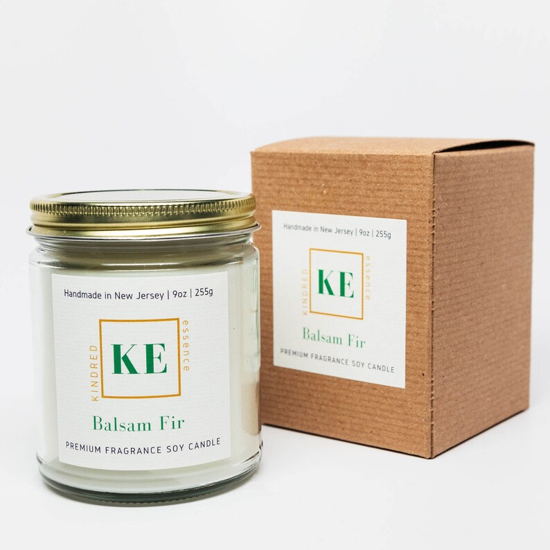 Kindred Essence Balsam Christmas Soy Candle - Handmade