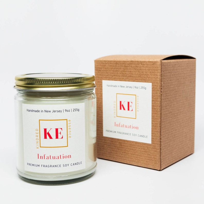 Kindred Essence Infatuation Floral Soy Candle - Handmade
