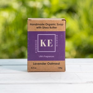 Kindred Essence Handmade Organic Shea Butter Moisturizing Soap Bar - Lavender