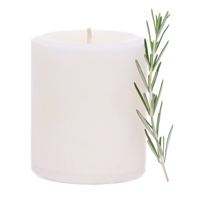 Kindred Essence Rosemary Eucalyptus Herbal Candle Pillar - Handmade