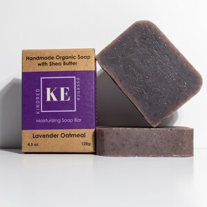 Kindred Essence Handmade Organic Shea Butter Moisturizing Soap Bar - Lavender Oatmeal