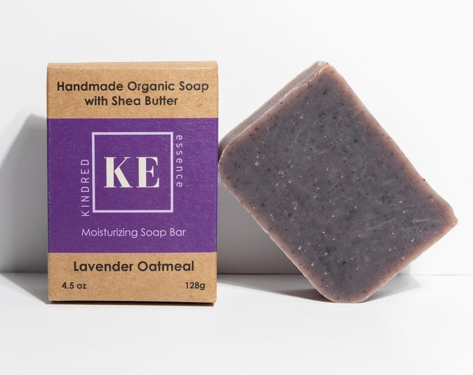 Lavender Oatmeal Organic Shea Butter Moisturizing Soap Bar - Cold ...