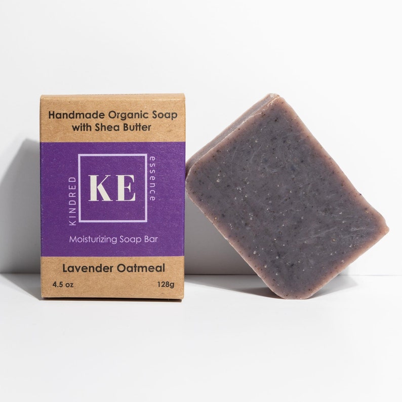 Kindred Essence Handmade Organic Shea Butter Moisturizing Soap Bar - Lavender