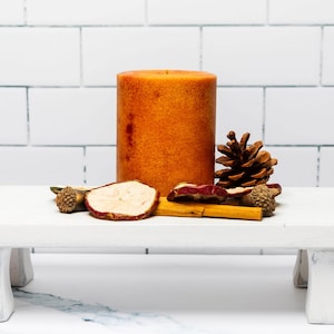 Kindred Essence Caramel Apple Spice Candle Pillar for Fall (3 x 3.75)