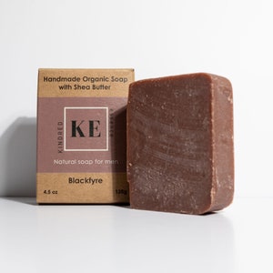 Kindred Essence Blackfyre Handmade Organic Shea Butter Moisturizing Soap Bar for Men