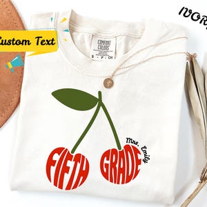 Custom Teacher Shirt Comfort Colors, Back To School T-Shirt, Fifth Grade Teacher Appreciation Tee, 1st Day Of School Elementary Teacher Gift