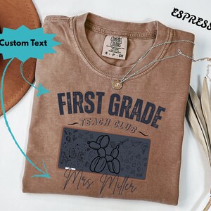 Comfort Colors Teacher Back To School Shirt, Custom Teacher T-Shirt, Personalized Teacher Appreciation Tee, Cute Teacher Name Tshirt Gift