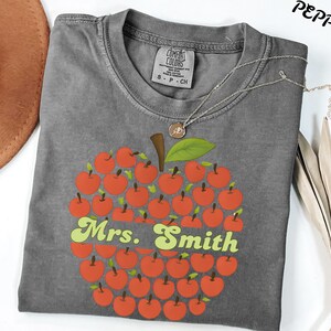 Custom Teacher Shirt Comfort Colors, Back To School Personalized Teacher Name TShirt, New Teacher Appreciation Tee, Gift For Teacher Team