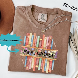 Comfort Colors Teacher Back To School Shirt, Custom Teacher T-Shirt, Personalized Teacher Appreciation Tee, Cute Teacher Name Tshirt Gift