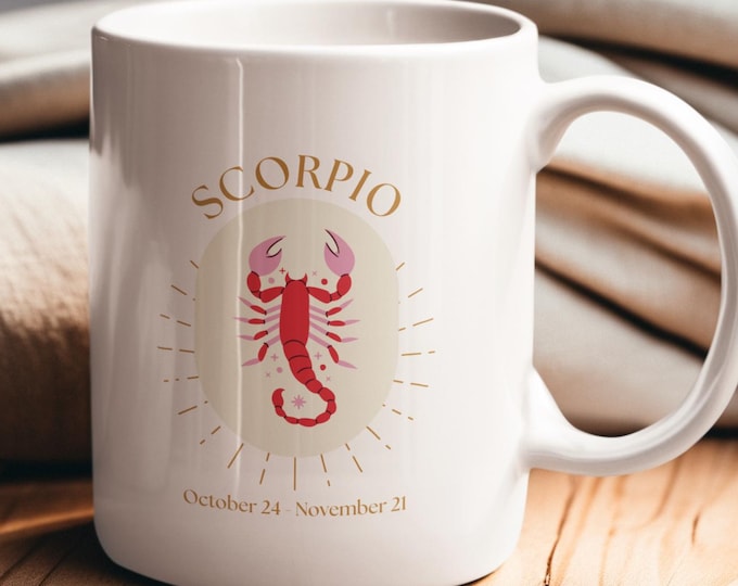 Scorpio Zodiac Ceramic Mug: Astrology Gift (11oz, 15oz)