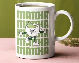 Matcha Coffee Mug - Cute Ceramic Tea Cup - Perfect Gift for Matcha Lovers