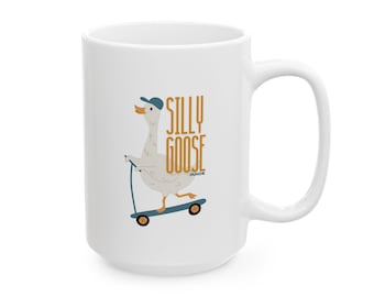 Taza de café de ganso tonto: diseño de animal divertido, taza de té peculiar