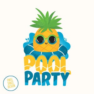 Pool Party PNG: Summer Sublimation Design (Digital Download