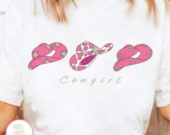 Pink Cowgirl Hat PNG: Girly Western Sublimation Design (Digital Download)