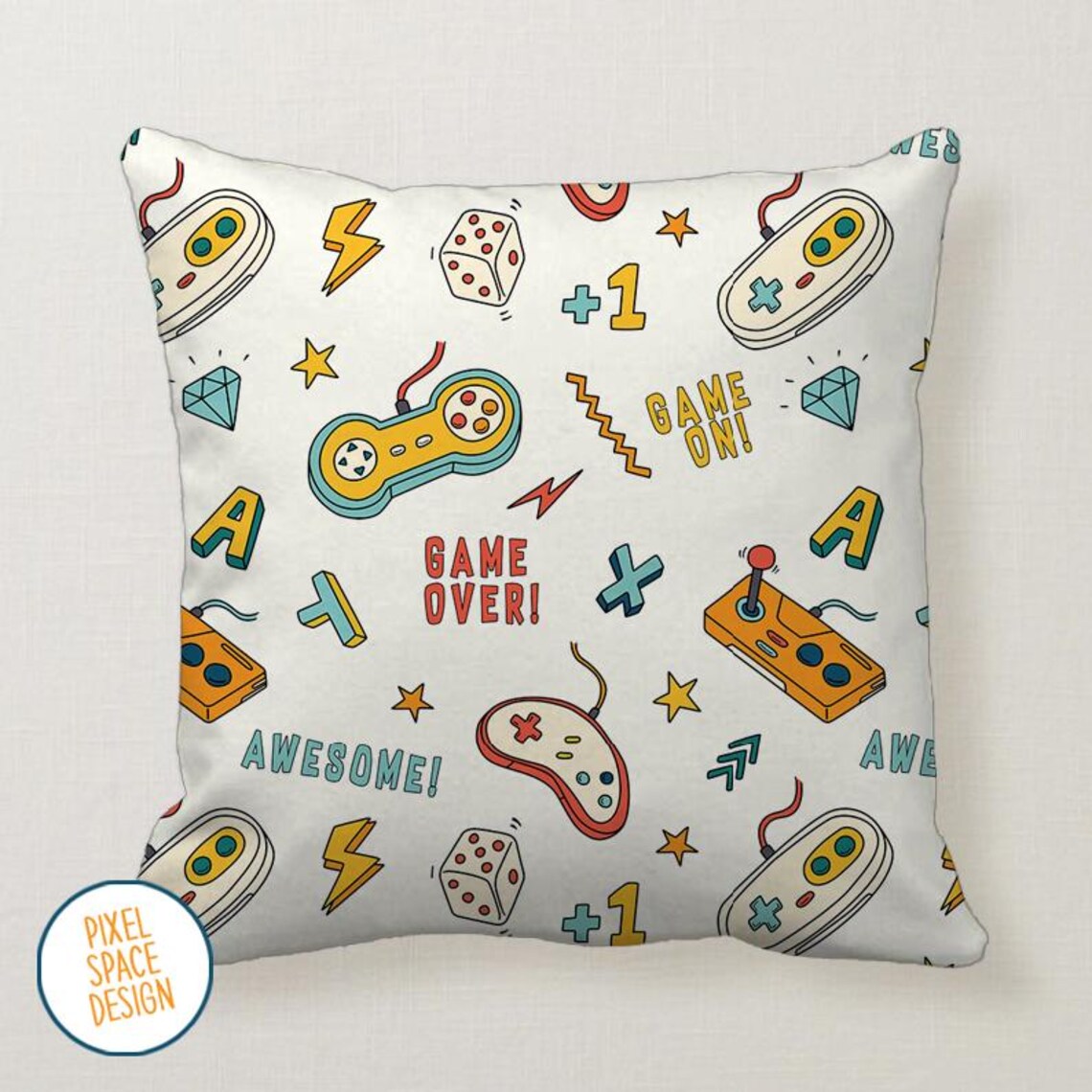 Retro Gamer Seamless Pattern: Digital Fabric Design (PNG, JPG) - Etsy