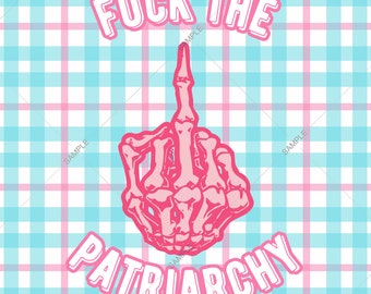 Diseño feminista de huesos del dedo medio: Movimiento 4B (Descarga digital)