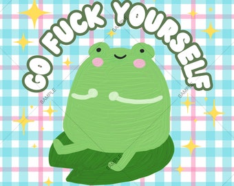 Impresión de rana "Vete a la mierda": Diseño para introvertidos antisociales (Descarga digital)