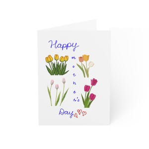 Tarjetas de felicitación florales para el Día de la Madre, tarjetas manuscritas, papelería de bellas artes, tarjetas de cumpleaños y ocasiones especiales.