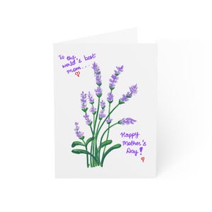Tarjeta del Día de la Madre, regalo para mamá, tarjeta sencilla, hermosa tarjeta floral, el mejor regalo para mamá, tarjeta sorpresa para mamá, tarjeta linda