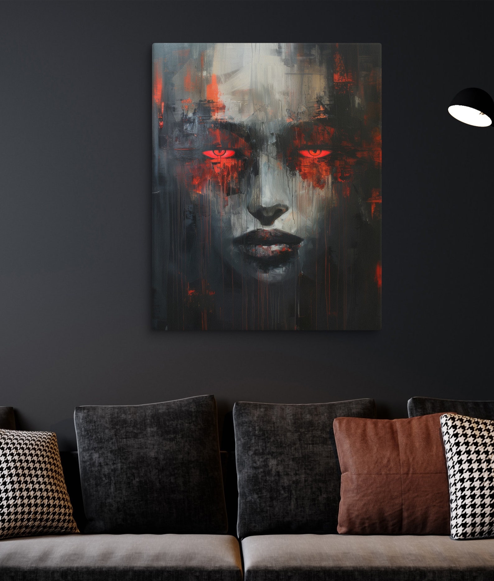 fiery-gaze-woman-portrait-abstract-canvas-art-red-eyes-modern-wall
