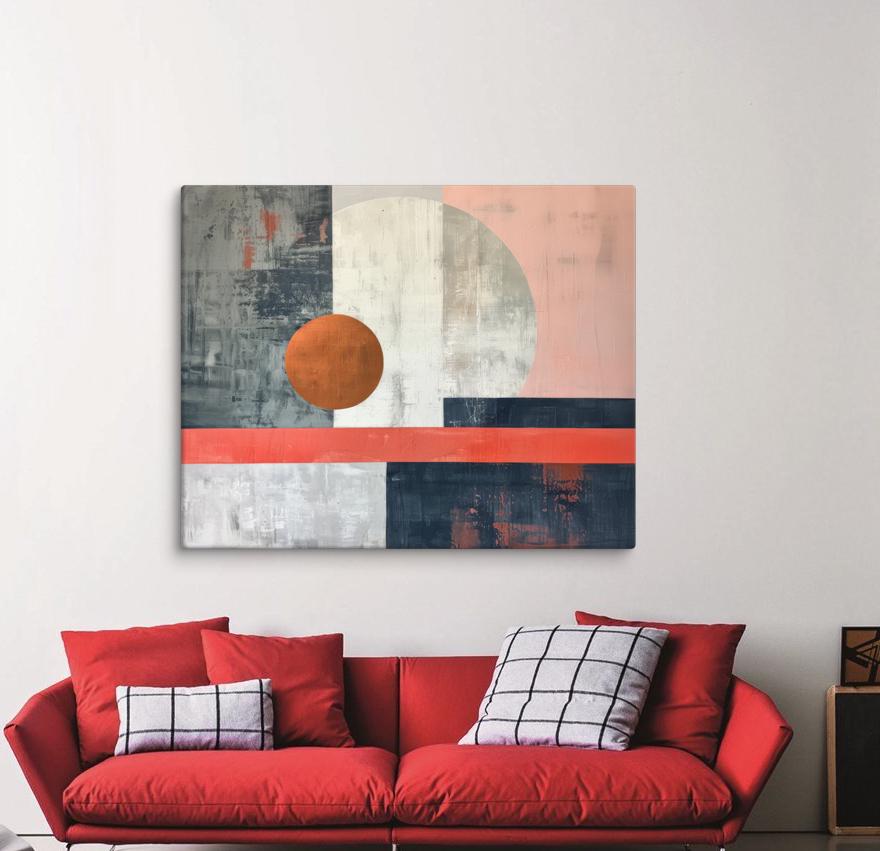Canvas Modern Geometric Abstract Art – Ready to Hang Contemporary ...