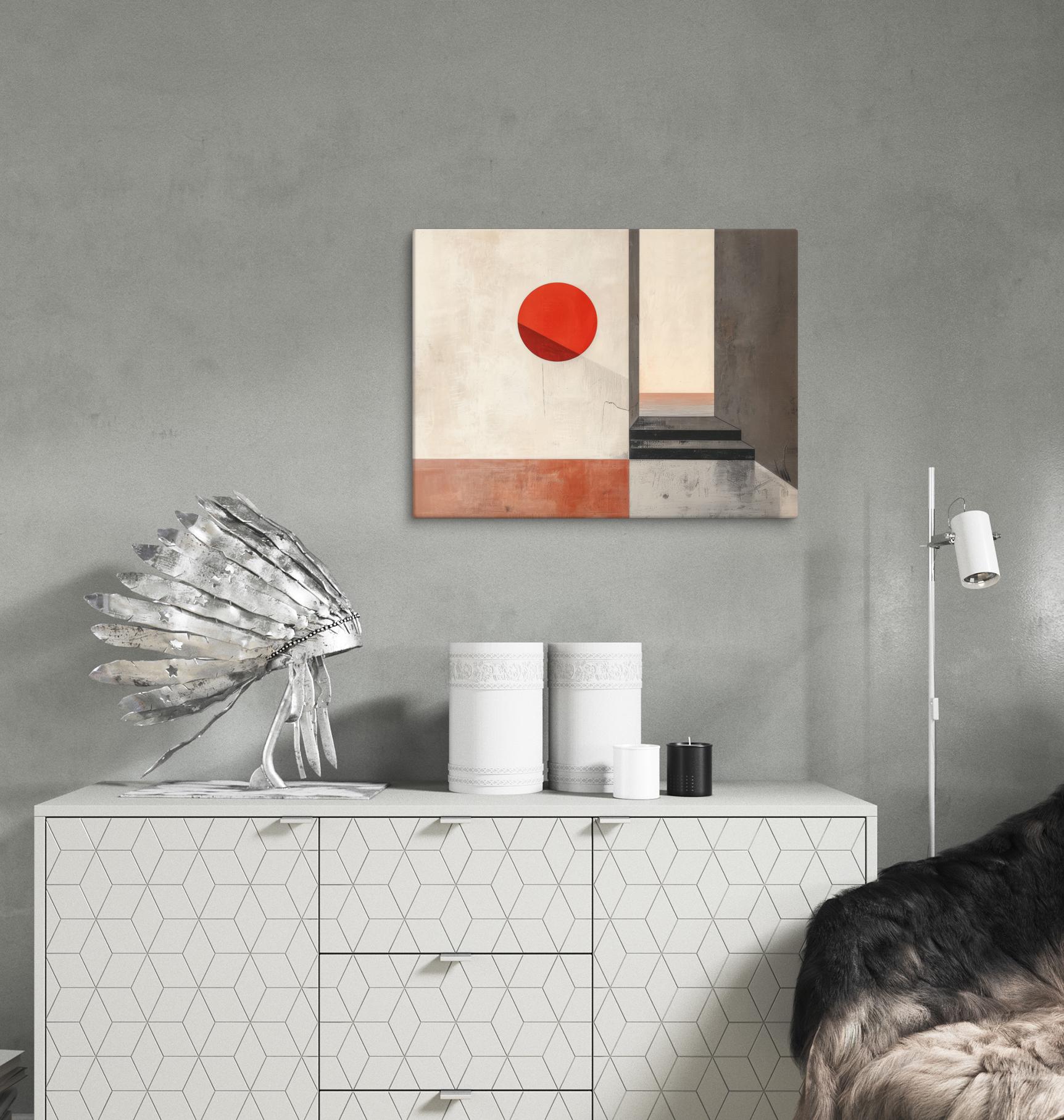Canvas Modern Geometric Minimalist Art – Ready to Hang Abstract Canvas ...