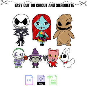 Baby Jack and Sally Bundle Svg, Halloween Svg, Oogie Boogie Baby Svg, Cricut, Silhouette Vector Cut File