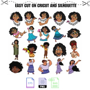Encanto Clipart PNG, Encanto svg bundle, casita maribel Manuela encanto madigal for shirts birthday, Leyered Cartoon, backgrouns