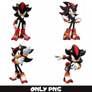 Shadow the Hedgehog Bundle Png, Shadow Face Png, Shadow Head Png, Layered Png, Cricut, Silhouette Vector Cut File