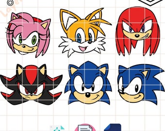 Sonic Face Head Svg Layered - Etsy