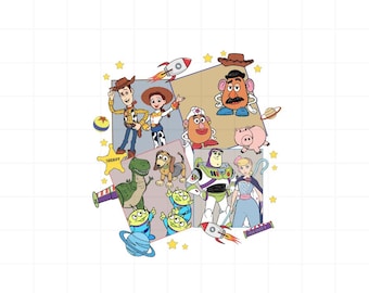 Toy Story png print, Woody Png Files for Cricut, Jessie Png, Toy Story Png, Buzz Lightyear Png for Shirts, Silhouette Vector
