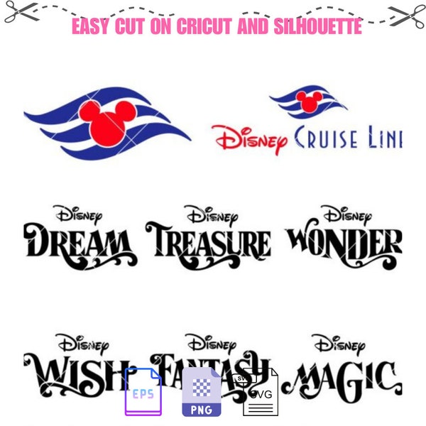 Mickey Cruise Bundle Svg, Mickey Cruise Svg, Family Cruise Svg, Kawaii Svg, Cricut, Silhouette Vector Cut File