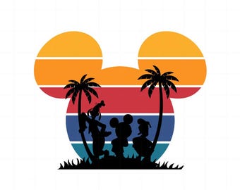 Disney Summer Vibes Svg, Mouse Svg, Family Vacation Svg, Beach Vibes Svg, Family Trip Svg, Magic Kingdom Svg, Vacay Mode Svg, Friend Squad