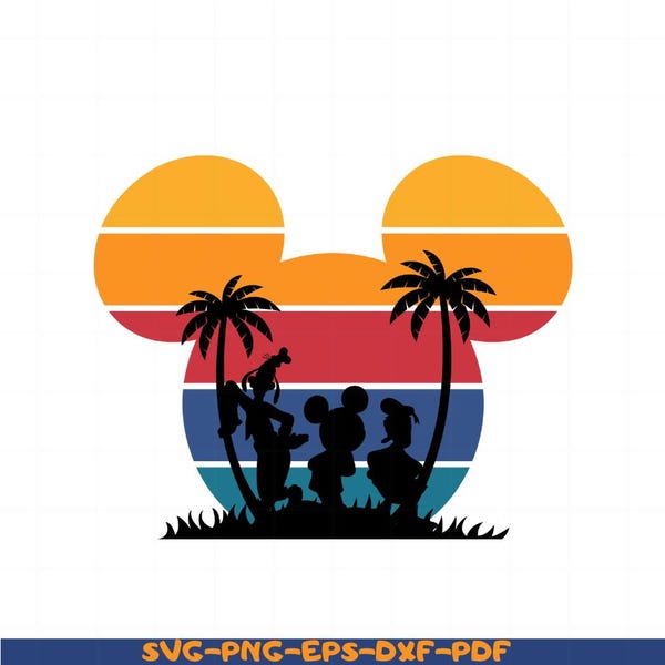 Vibras de verano de Disney (Svg), Ratón (Svg), Vacaciones familiares (Svg), Vibras de playa (Svg), Viaje familiar (Svg), Reino Mágico (Svg), Modo vacaciones (Svg), Escuadrón de amigos