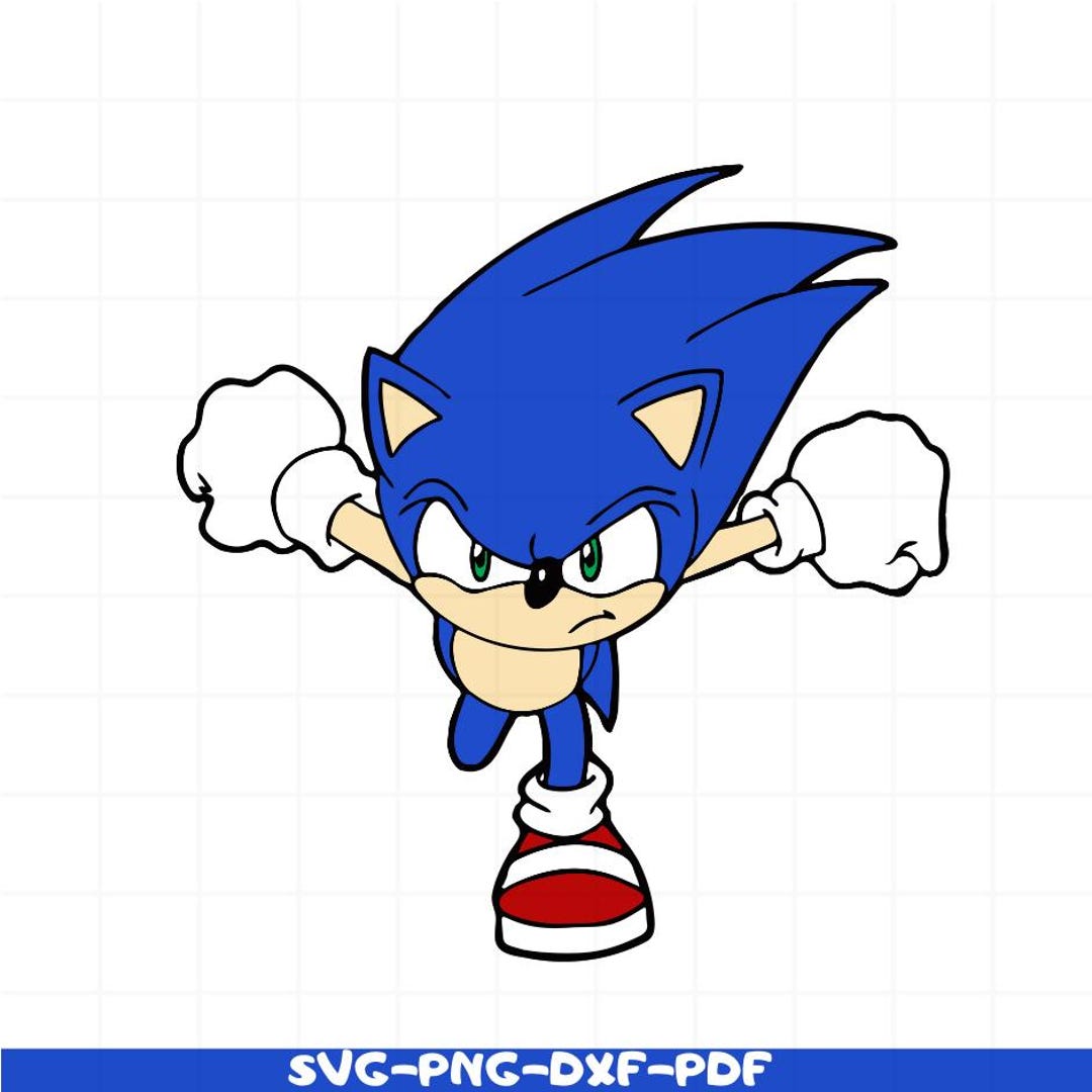 Sonic the Hedgehog Bundle Svg, Sonic Face Svg, Sonic Head Svg, Layered ...
