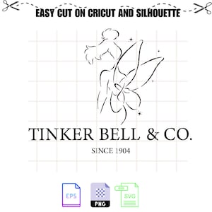 Tinker Bell And Company Cricut SVG Digital File, Silhouette Vector Cut File