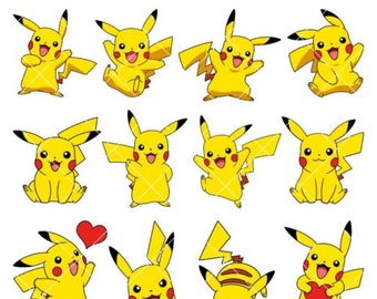 Pikachu Bundle Svg, Pokemon Birthday Svg, Birthday Party Svg, Pokemon Svg, Cricut, Silhouette Vector Cut File