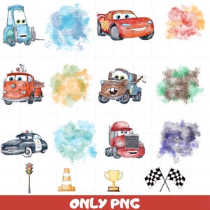 Pacchetto png Lightning Mcqueen, Cars png, sublimazione Lightning Mcqueen, Lightning Mcqueen png per maglietta, Cars Png, Adesivo McQueen